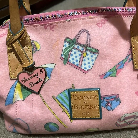 Dooney & Bourke Pink Beach Satchel - Picture 6 of 11